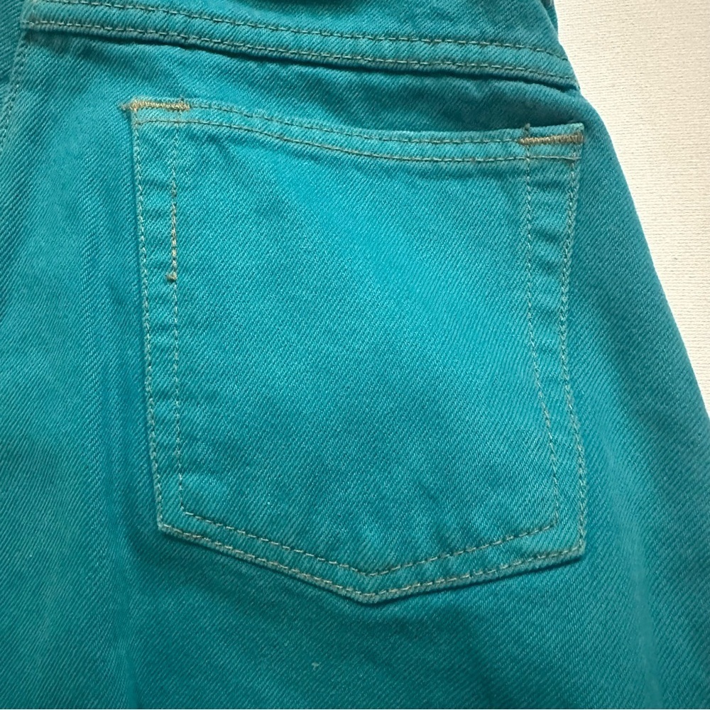 Guess by George Marciano Vintage 80’s Turquoise Teal Denim Jeans Size 32 - Picture 3 of 10